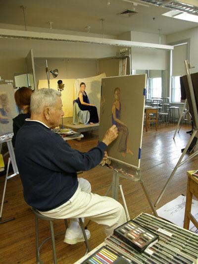  Pictured is Bill Widekehr of Easton in Katie Cassidy’s Pastel Figure Class at the Academy Art Museum in Easton.  The Museum will host a Gallery Walk Open House on January 4, 2013 from 5 to 7 p.m. to exhibit its upcoming winter classes. 