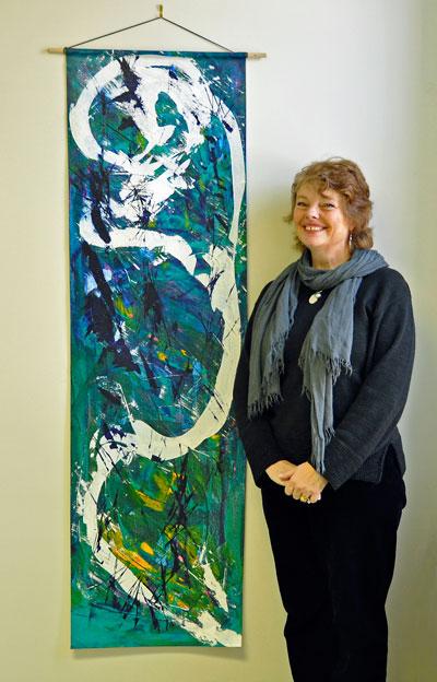  Pictured is artist Barbara Parker of Worton, MD, whose artwork was recently selected by Chesapeake Chamber Music (CCM) for use as the poster image and theme for the 2013 Chesapeake Chamber Music Festival. (Photo by Bill Geoghegan)