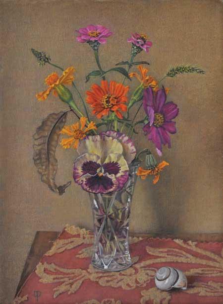 David Plumb, Fall Flowers, Oil, 2009, collection of the artist.