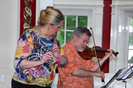 Pictured left to right are Tara Helen O’Connor (flute) and Daniel Phillips (violin), returning artists to the 28th Annual Chesapeake Chamber Music Festival to be held June 2 through June 16, 2013, in Easton, Centreville, St. Michaels and Royal Oak on Maryland’s Eastern Shore.   