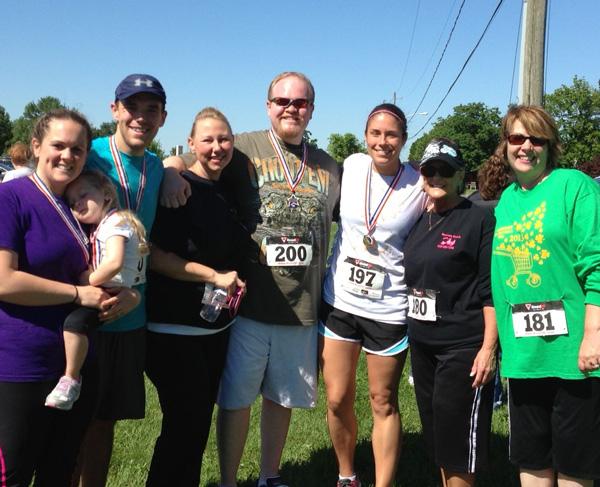 L to R:  Abby Graves, Shore Bancshares, Macy Graves, Ryan Snow, Talbot Bank, Jessica Kilby, Shore Bancshares, Chad Cronshaw, CNB, Joanna Barbee, CNB, Brenda Beaver, CNB, and Terry Kimbles, CNB.