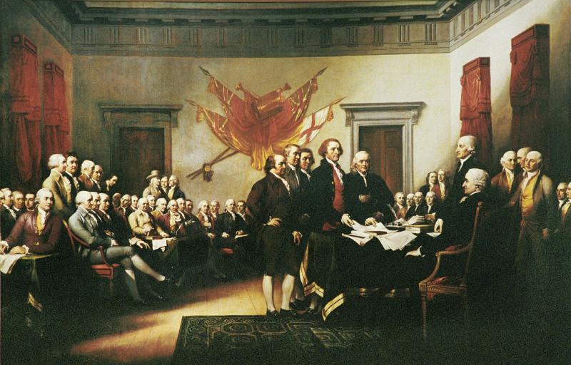 John Trumbull's "Declaration of Independence, July 4, 1776"