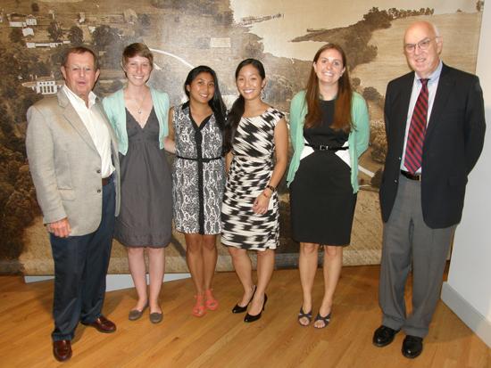 Pictured left to right at the Academy Art Museum’s recent opening of “Joint Heritage at Wye House” are Richard Tilghman, Beth Pruitt (PhD student at UMD), Katrina Aben (a recent Masters graduate from the UMD Department of Anthropology), Amanda Tang (PhD candidate at UMD), Kathryn Deeley (PhD student at UMD), and Dr. Mark Leone. Dr. Leone and Elizabeth Pruitt will lecture at the Academy Art Museum on Thursday, September 26, 2013 at 6 p.m. with the lecture, “The Archeology of Time Telling at Wye House for Black and White Production: Floral Clocks, Time and the Greenhouse.” 