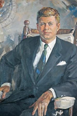 Portrait of John F. Kennedy by William F. Draper,  commissioned by The Choate School. Although Kennedy could not attend the the presentation he sent a recording to then headmaster Seymour St. John.