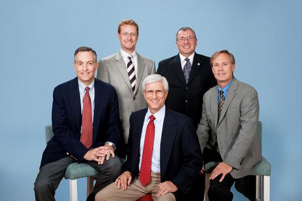 John Foley, MD, Christopher Runz, DO, Christopher Parry, DO, Duane Cespedes, MD, and John Knud-Hansen, MD, of Shore Comprehensive Urology, will be providing free prostate cancer screenings at the Cancer Center at UM Shore Regional Health.