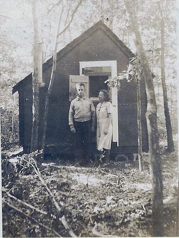 Local author and poet Gilbert and his wife Edna Byron are pictured here with the original one room cabin at Old House Cove near St. Michaels in August 1942. This year, the annual birthday celebration in Gilbert Byron’s honor will be held on July 9 from 1 to 3 p.m. at Pickering Creek Audubon Center in Easton where the cabin is now located. Friends will gather to do readings and share stories about Byron, who lived from 1903 to 1991.
